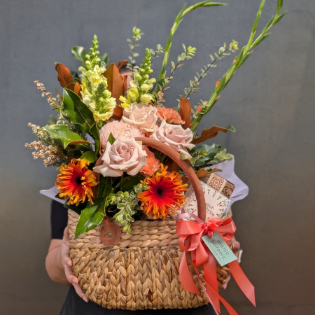 Flowers Gift Basket <br> -choose your own extras- - Image 2