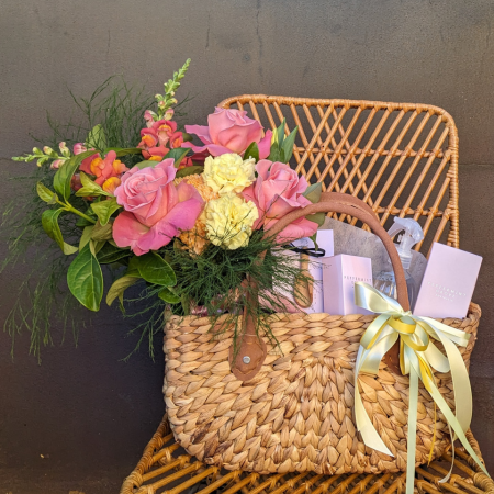 Flowers Gift Basket <br> -choose your own extras- - Image 3