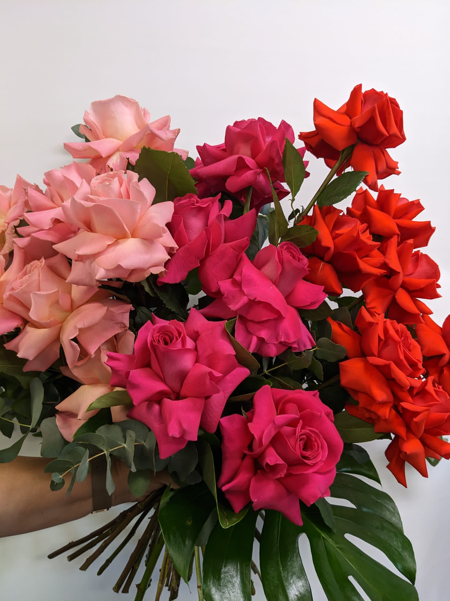 Fabulous Rose Bouquet <br> Red | White | Pink - Image 6