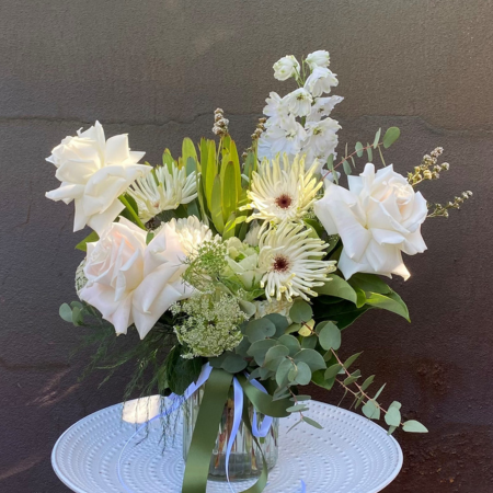 White<br> Hurricane Vase - Image 2