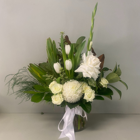 White<br> Hurricane Vase - Image 3